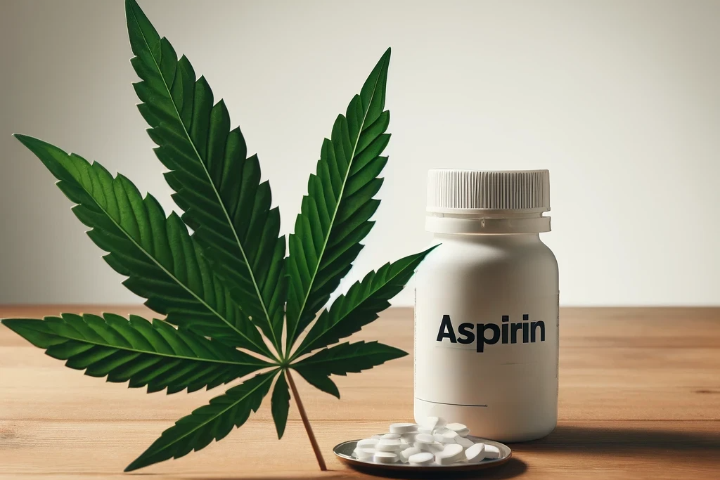 Cannabis et aspirine (par exemple Bayer Aspirin, Ecotrin, ASS, Thomapyrin)