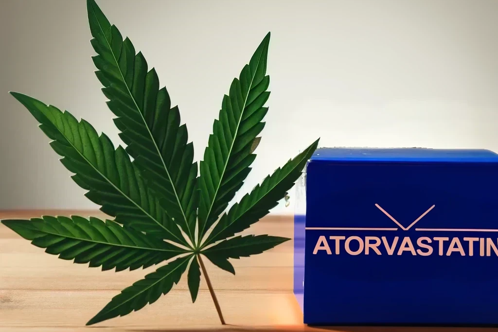 Cannabis et atorvastatine (par exemple Lipitor, Sortis, Atoris, Totalip)