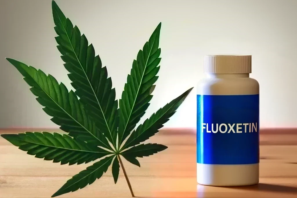 Cannabis et Fluoxetine (par exemple Prozac, Fluctin, Fluoxetin-ratiopharm)