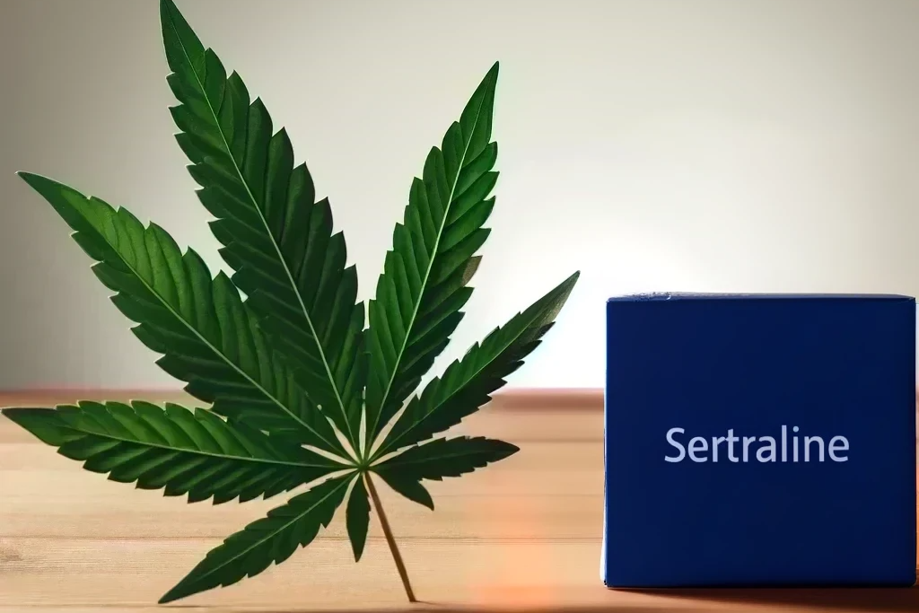 Cannabis et sertraline (par exemple Zoloft, Gladem, Sertralin-ratiopharm)