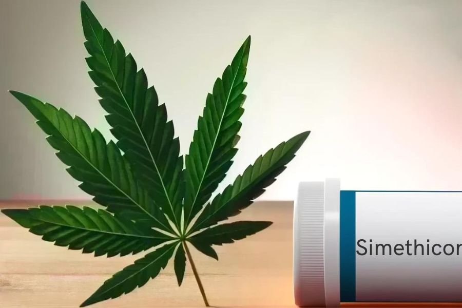 Cannabis et Siméthicone (par exemple Gas-X, Mylicon, Sab Simplex, Lefax)